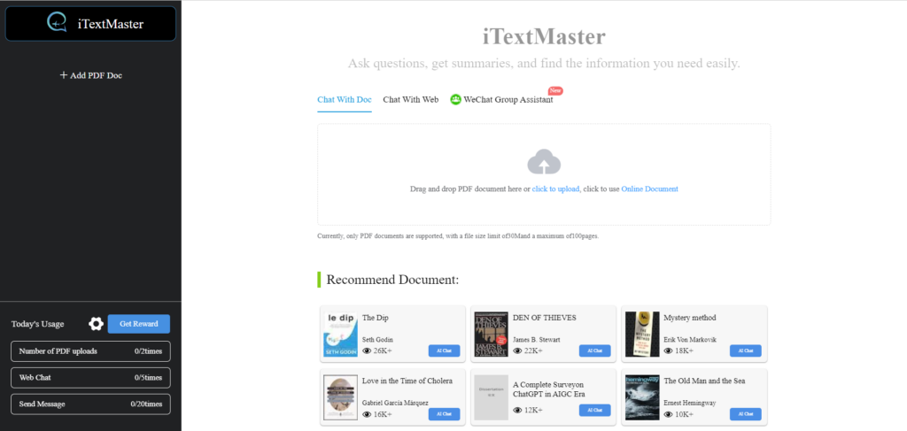 iTextMaster - 使用 ChatGPT 实现 ChatPDF 和文本 AI