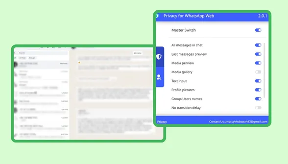 WAPlus - privacy extension for WhatsApp web