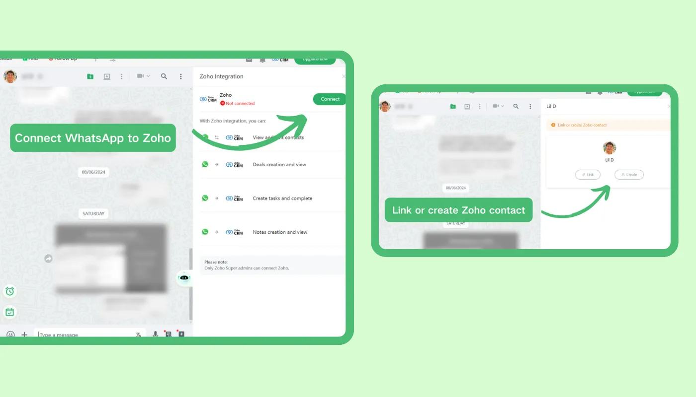 WAPlus - تكامل WhatsApp مع Zoho CRM